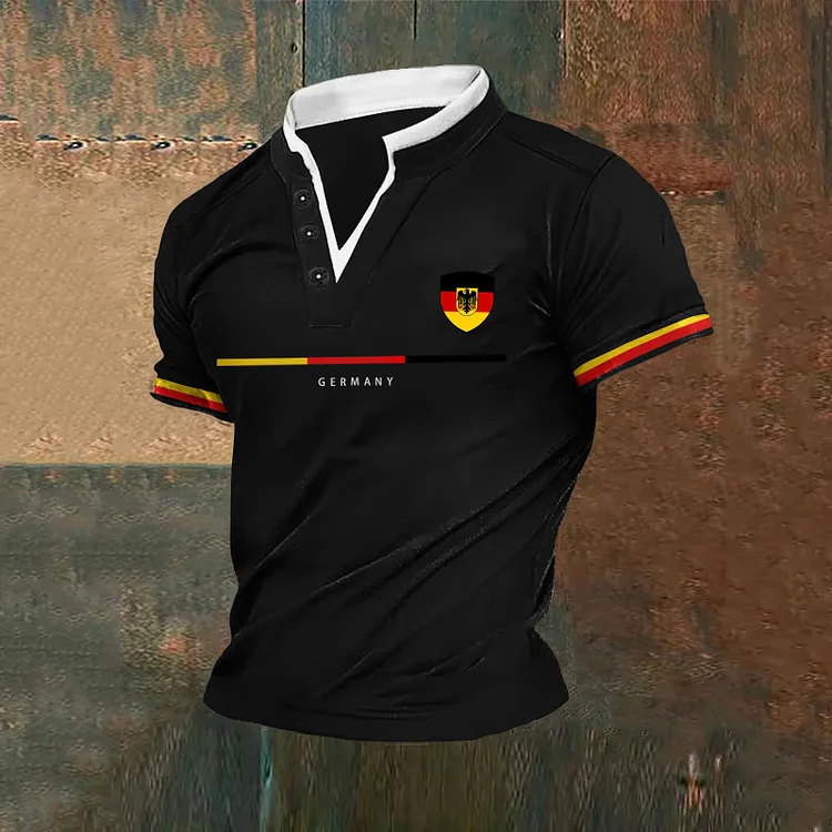 Simpfit Poloshirt für Herren mit „Make Germany Great Again 2025“-Print