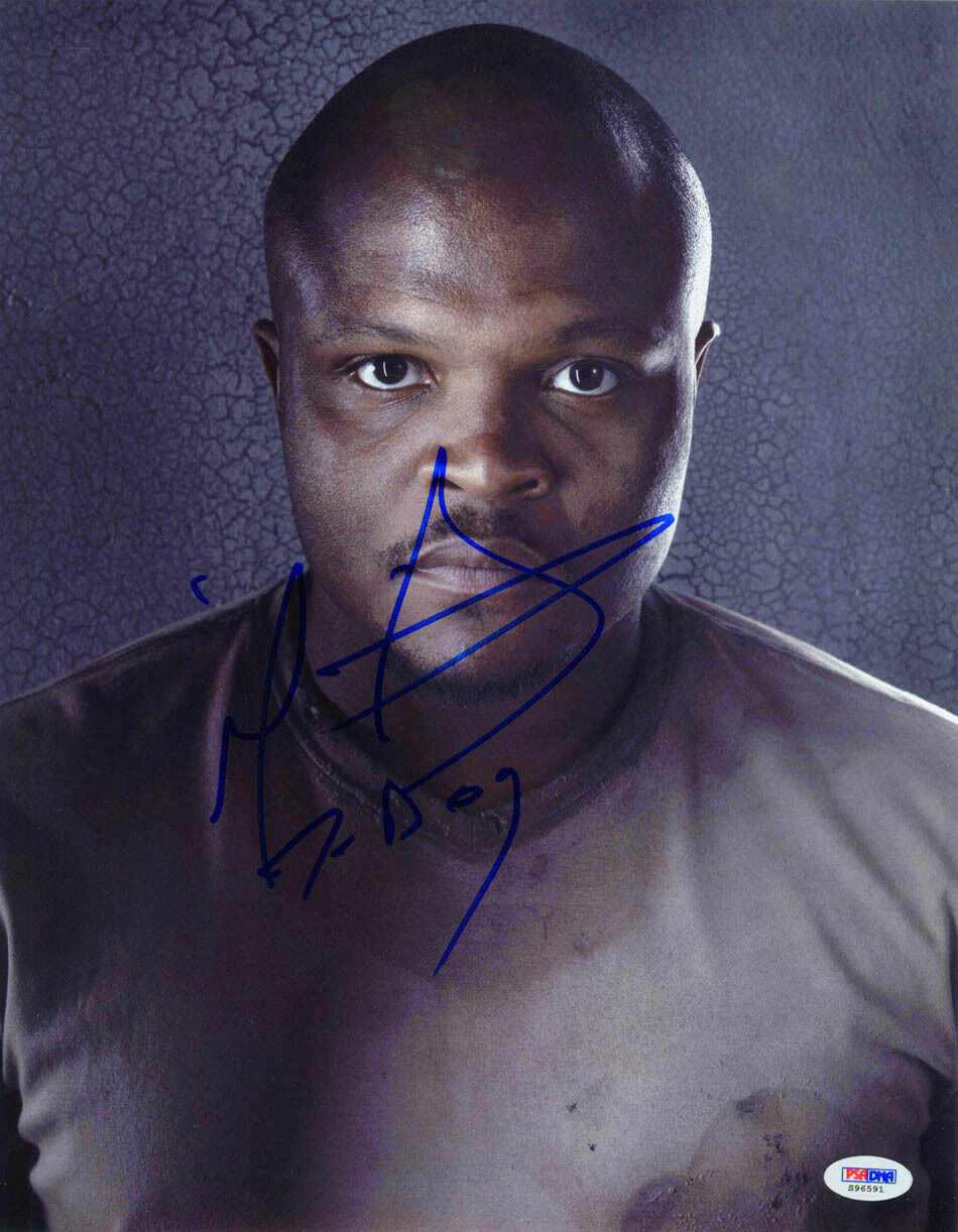 Irone Singleton SIGNED 11x14 Photo Poster painting T-Dog The Walking Dead PSA/DNA AUTOGRAPHED