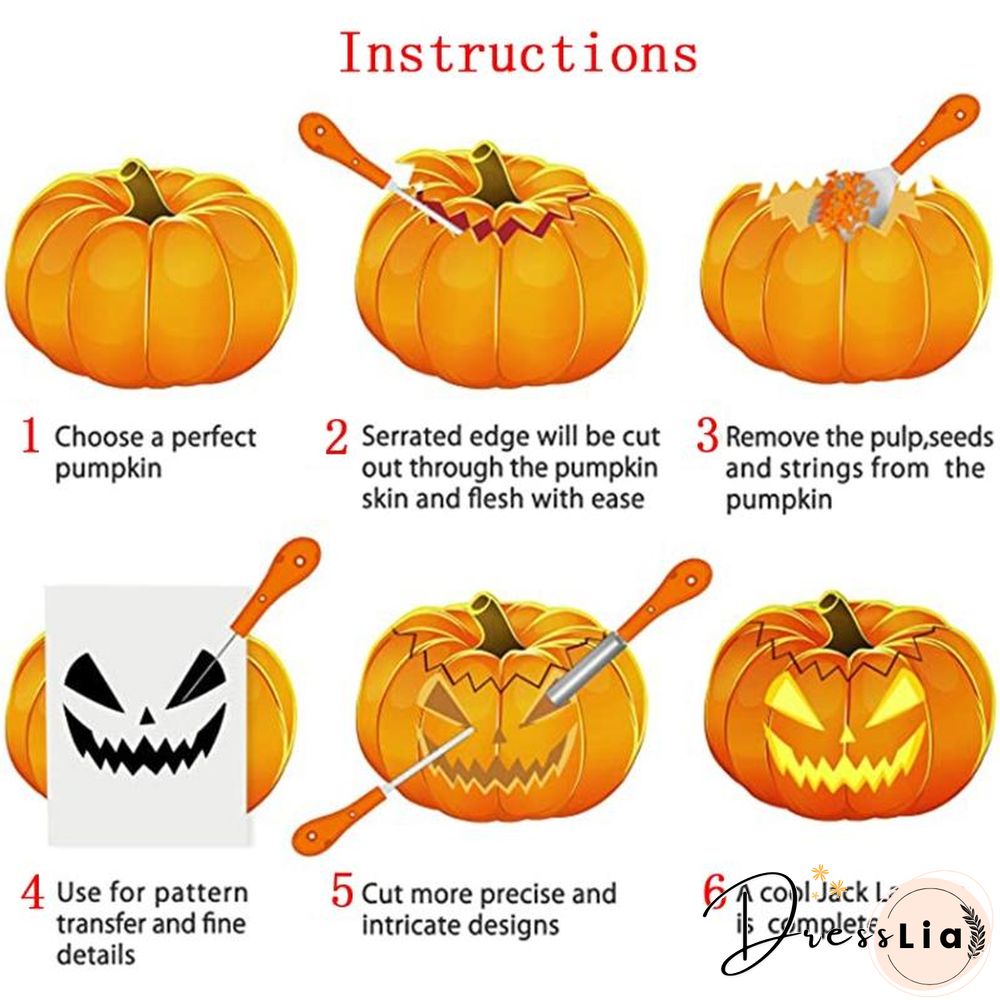 Professional Metal Halloween Pumpkin Carving Tools For Adults Kids