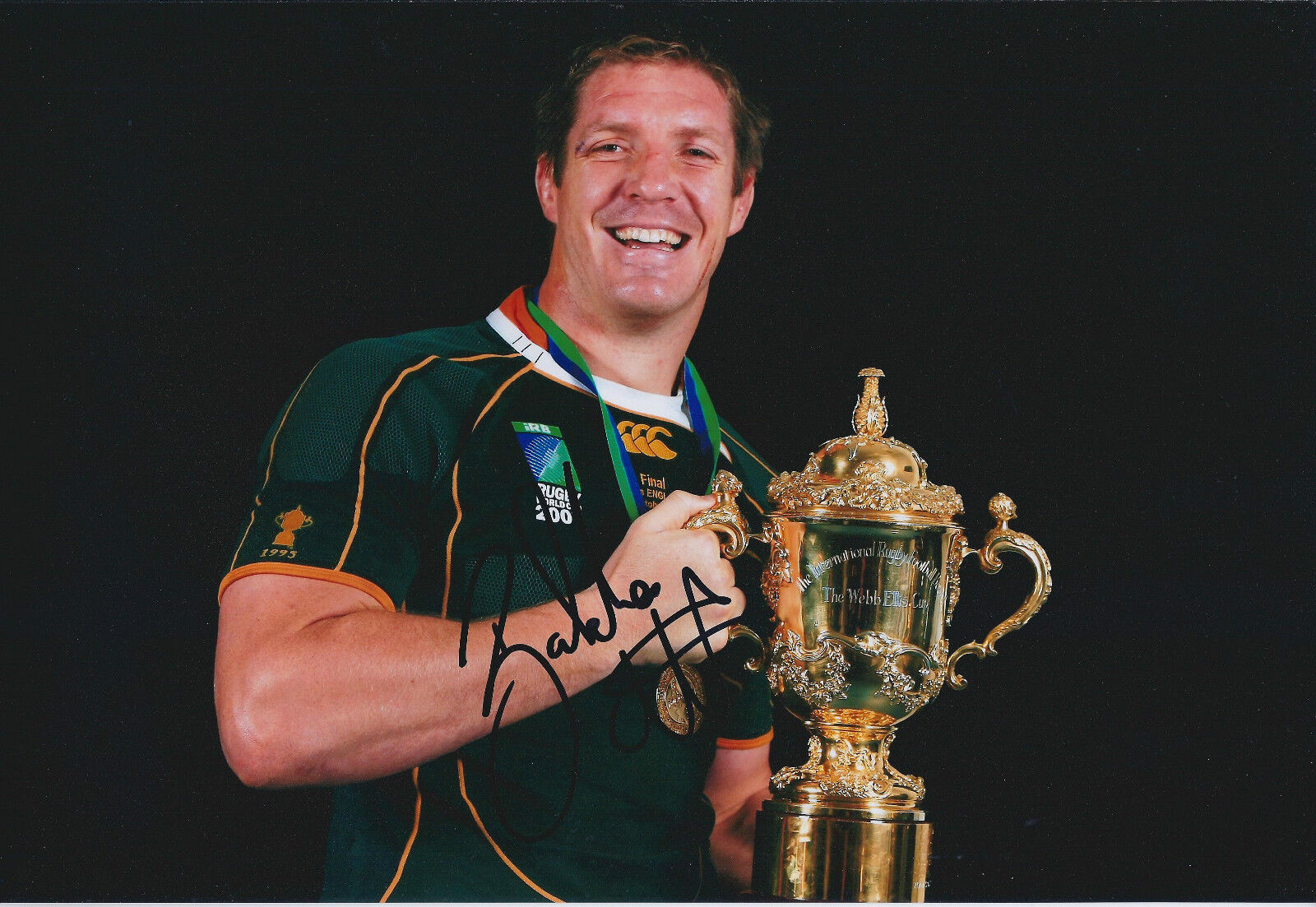 Bakkies BOTHA Signed Autograph Photo Poster painting AFTAL COA RUGBY South AFRICA 2007 World Cup