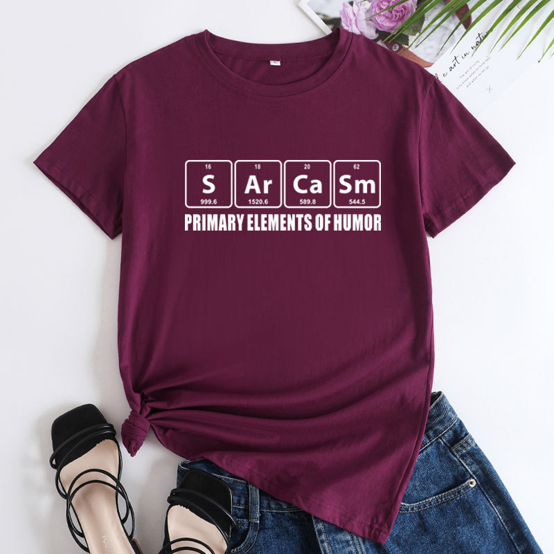 Primary Elements Of Humor Women's Cotton T-Shirt | ARKGET