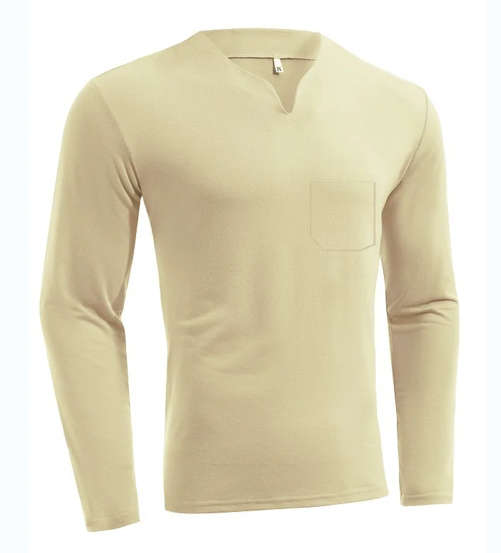 Uveng Uveng New Hot Fitness Plus-Size Sports T-Shirt Men's Elastic Comfortable Long-Sleeved Autumn V-Neck