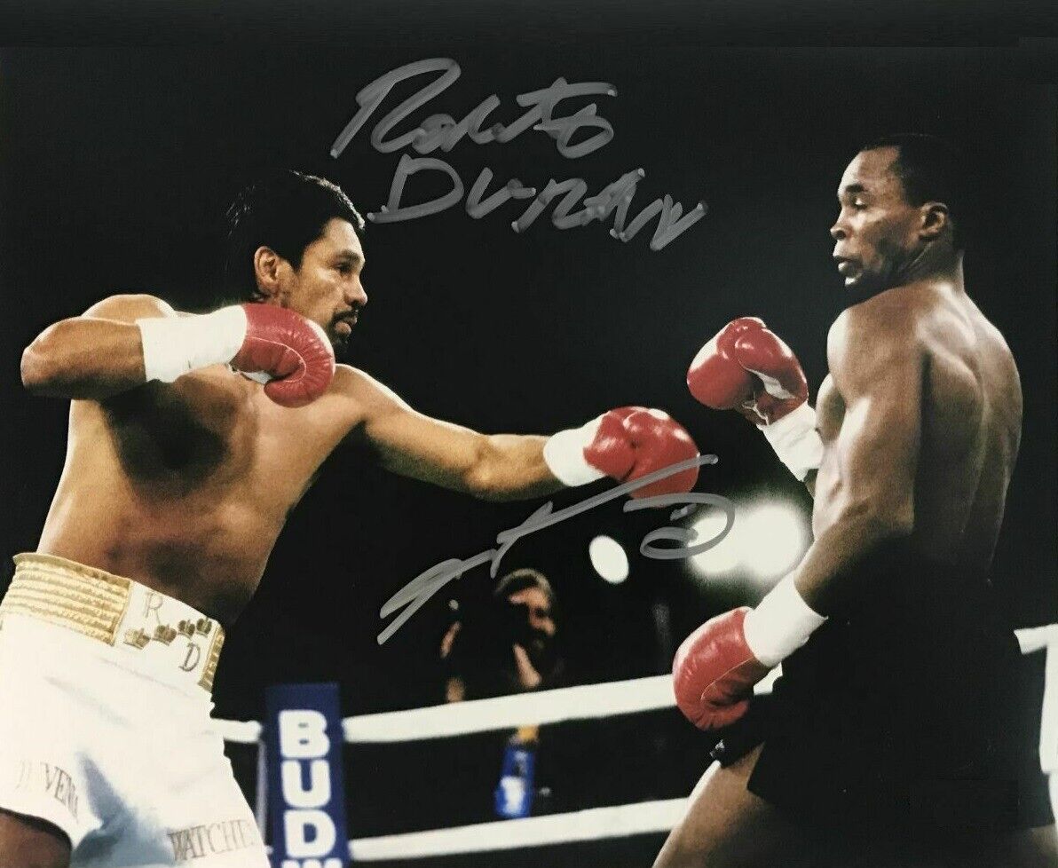 Sugar Ray Leonard / Roberto Duran Autographed Signed 8x10 Photo Poster painting REPRINT