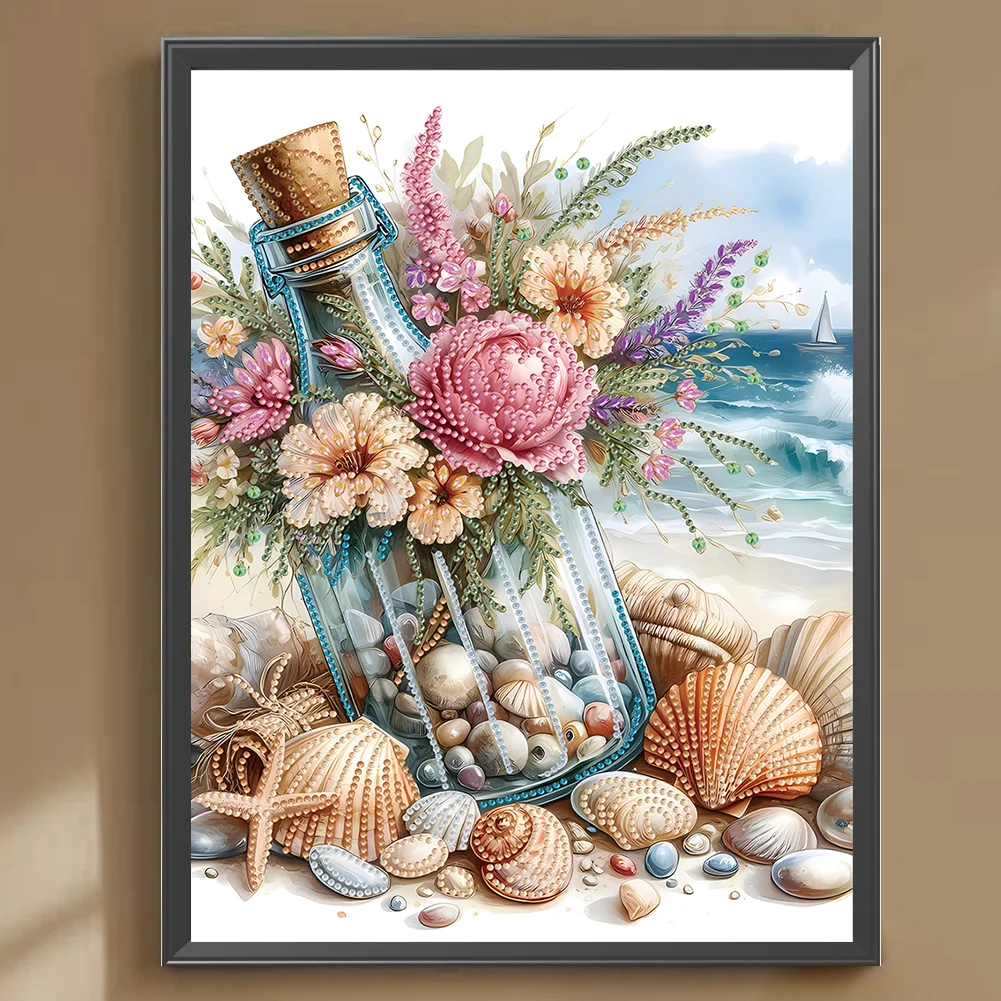 Diamond Painting - Partial Special Shaped Drill - Seashell(Canvas|30*40cm)