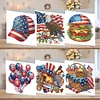 (US Only)6PCS DIY Independence Day Diamond Art Greeting Cards for Independence Day