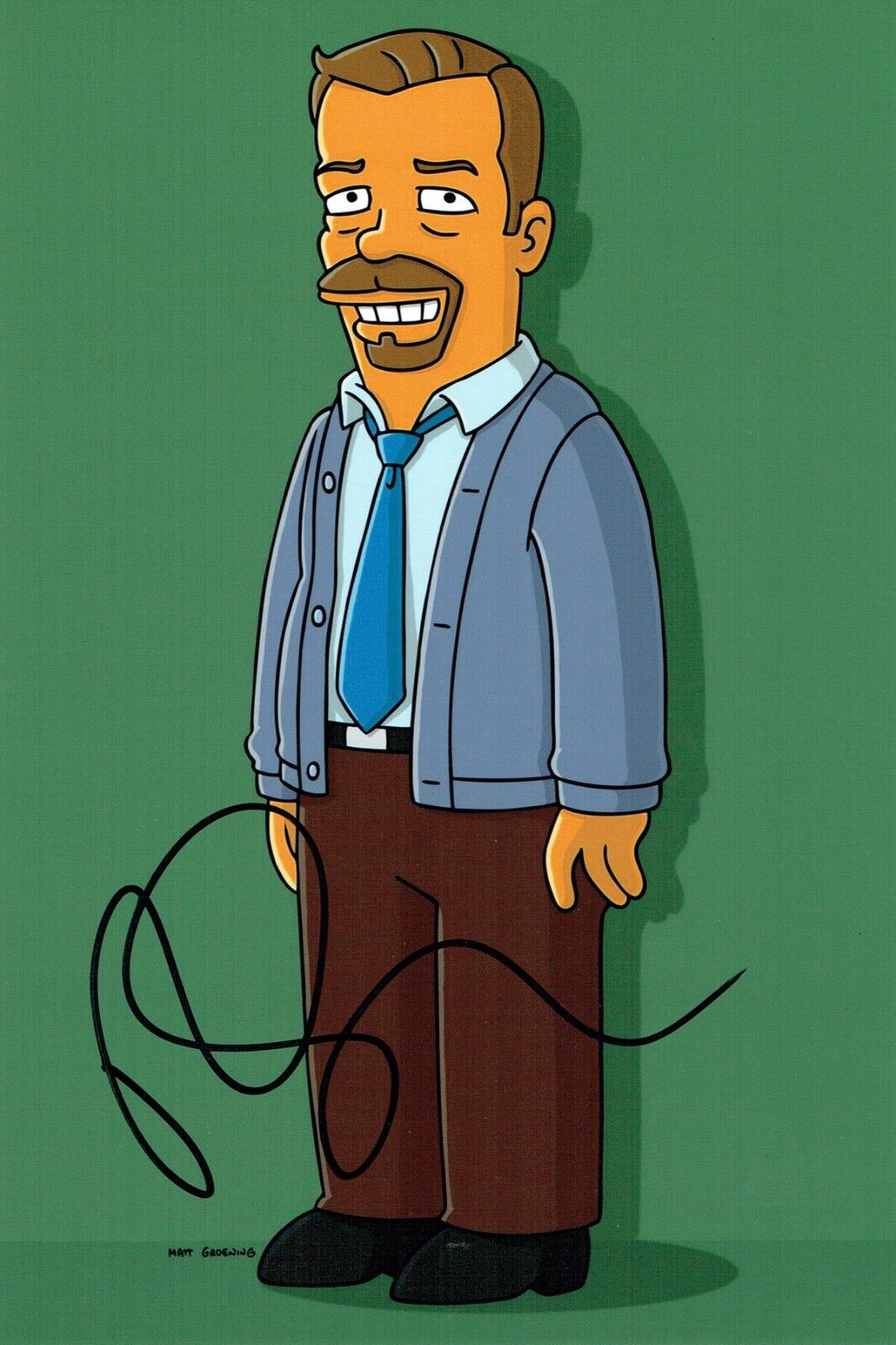 Ricky GERVAIS SIGNED Autograph Photo Poster painting AFTAL COA Simpsons Idiot Abroad The Office