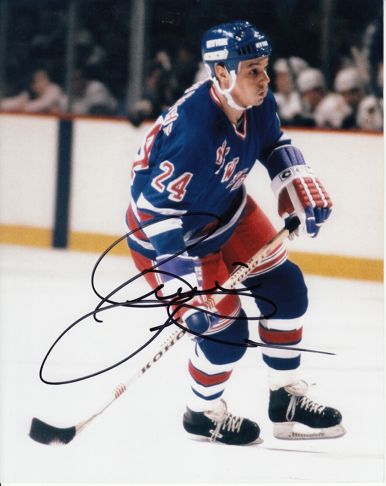 Pierre LaRouche #1 8x10 Photo Poster painting Signed W/COA New York Rangers 031019