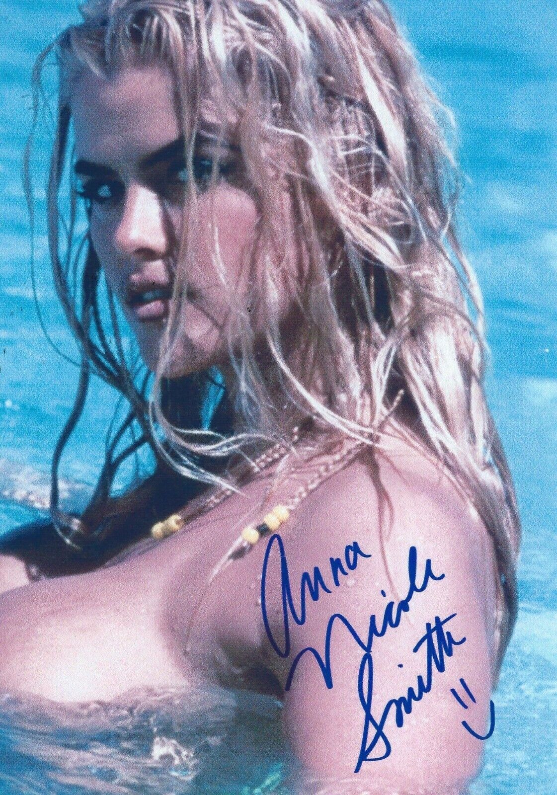 PLAYBOY: Anna Nicole Smith Sexy 8x10 Autographed/Signed Photo Poster painting