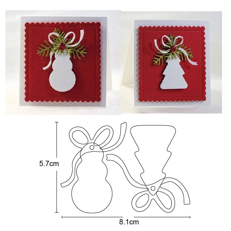 Metal Cutting Dies Cut Die Christmas Lace Bell Decorations Scrapbooking Dies Crafts Album Knife Mould Blade Punch Stencils Dies