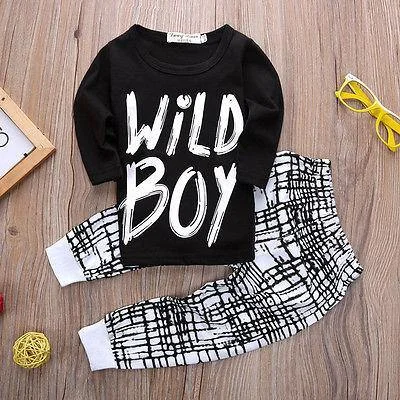 Summer T Shirt Wild Boy Baby boy Pants Suit Clothes
