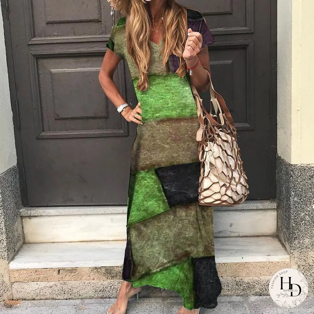 Loose Printed Casual Bohemia Dress