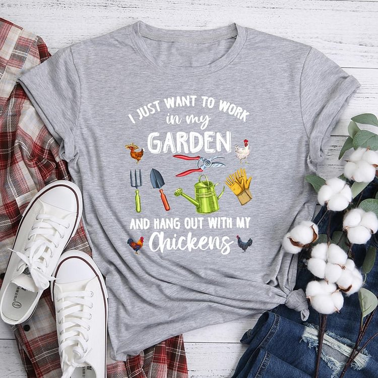 ANB - I Just Want To Work In My Garden   Retro Tee-05311