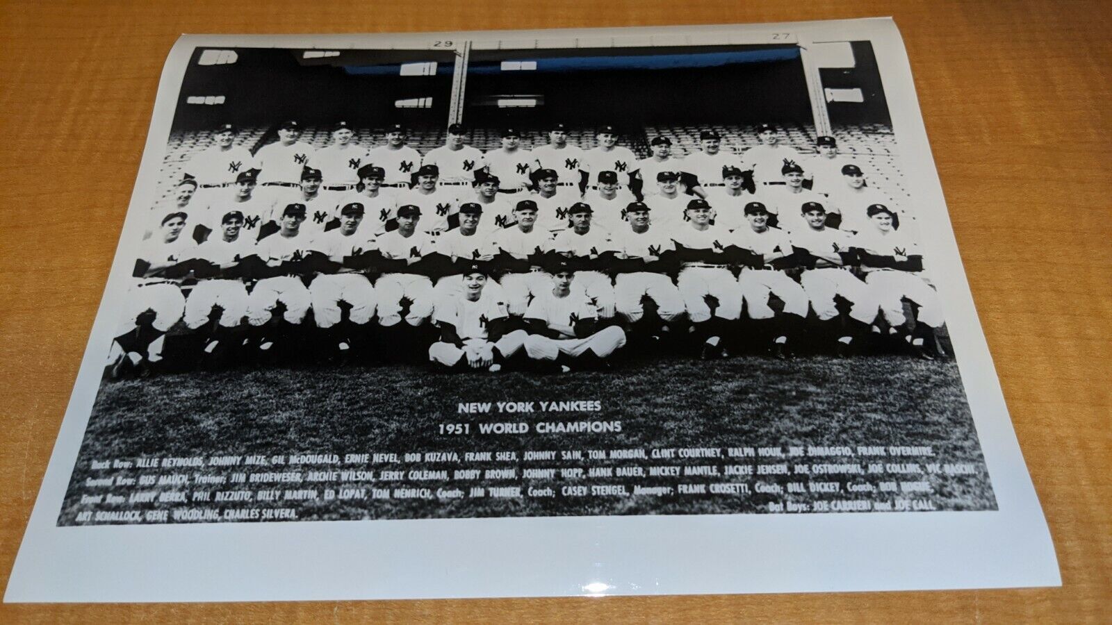 1951 World Champions New York Yankees Team Photo Poster painting Mickey Mantle