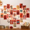15PCS CNY Spring Festival Best Wishes Wall Decor Postcards