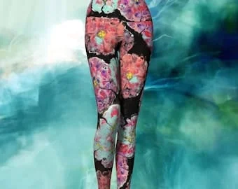 pornhint Pornhint BLOOM WHERE you are PLANTED yoga leggings, leggings, yoga leggings, capris, yoga capris, crop top, yoga top, yoga gear, athleisure wear
