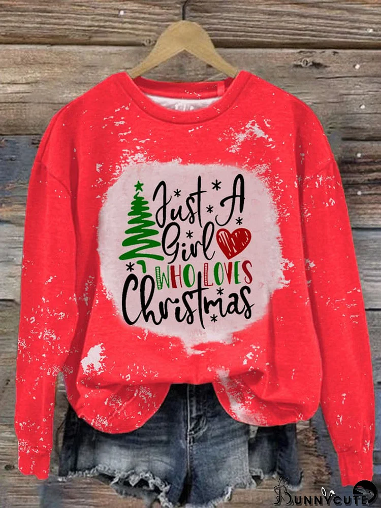 Women'S Christmas Print Long Sleeve Sweatshirt