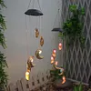 Moon Wind Chime Lamps Windbell Pendant Light LED Hanging Home Garden Decor