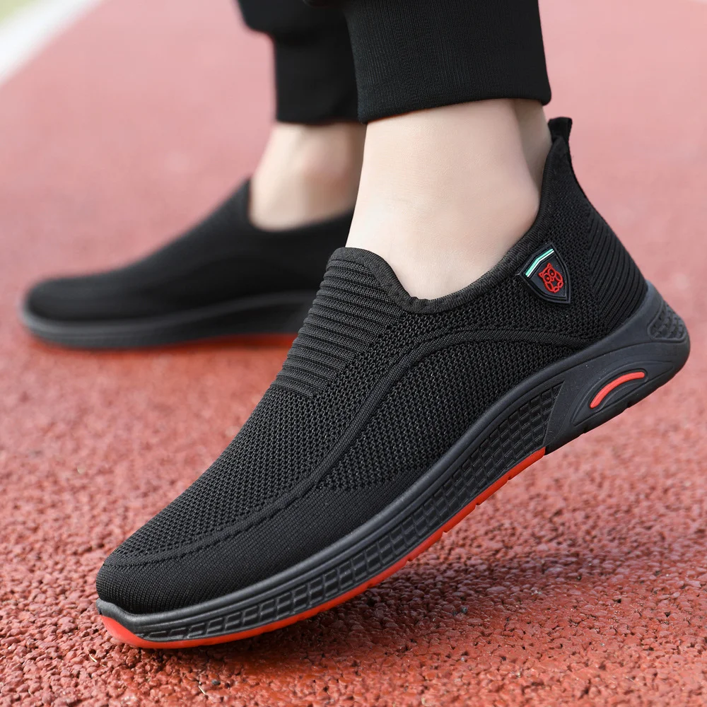 Smiledeer Spring new men's flying woven fashion casual outdoor running shoes