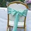 Plain Colors Bowknot Wedding Event Chair Decor Covers