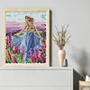 Lavender Girl - 16CT Stamped Cross Stitch 25*30cm/9.84*11.81in