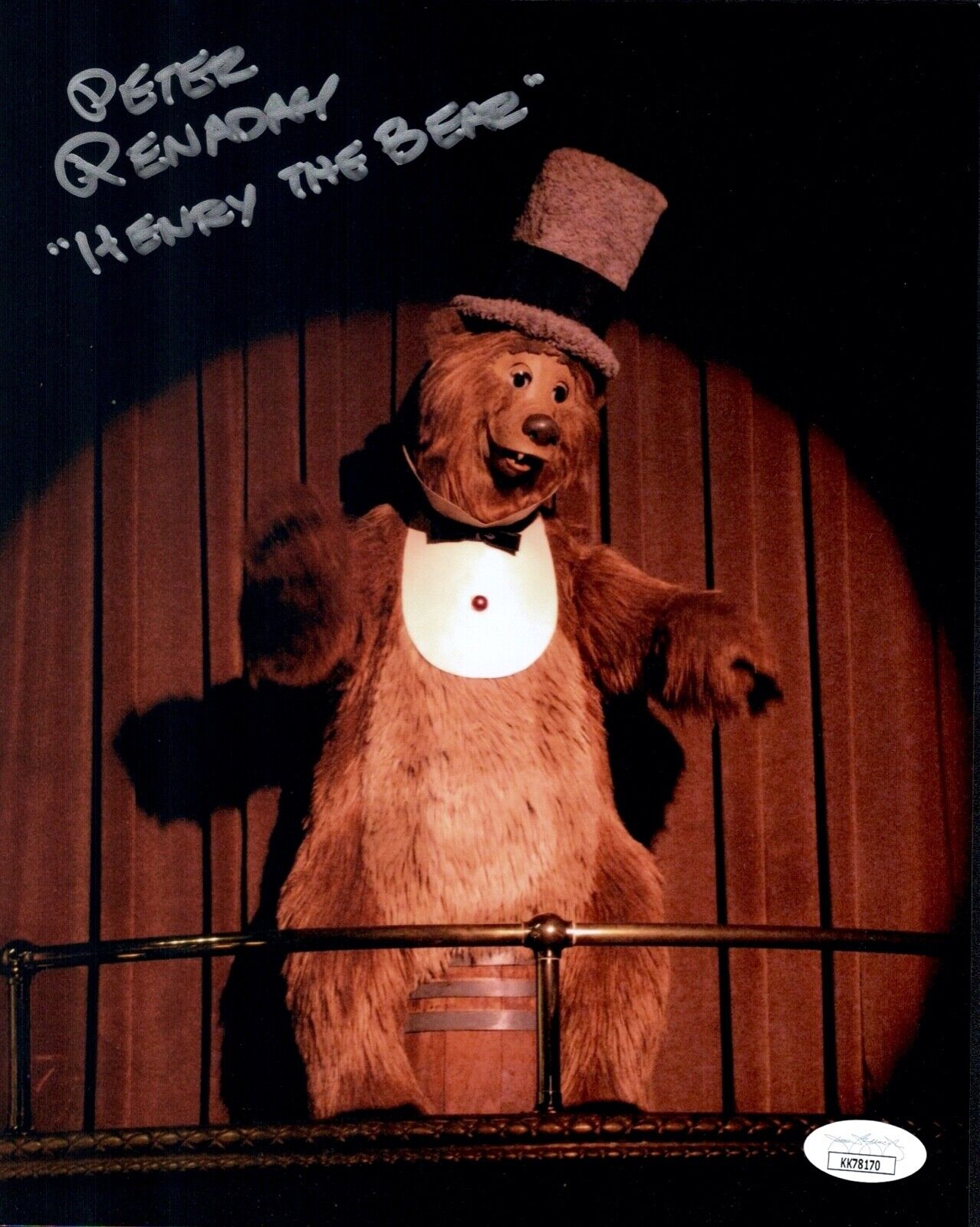 PETER RENADAY Signed DISNEY HENRY COUNTRY BEARS 8x10 Photo Poster painting Autograph JSA COA