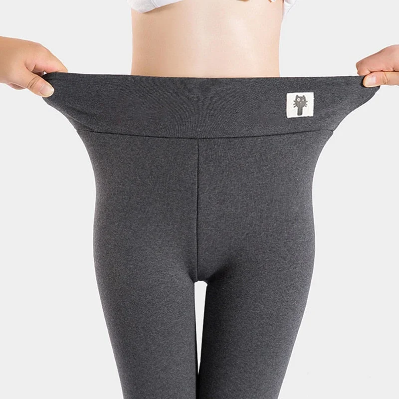 Winter leggings Women Plus Velvet High Waist Warm Legging Pants Femme Slim Pencil Black Thick Legging