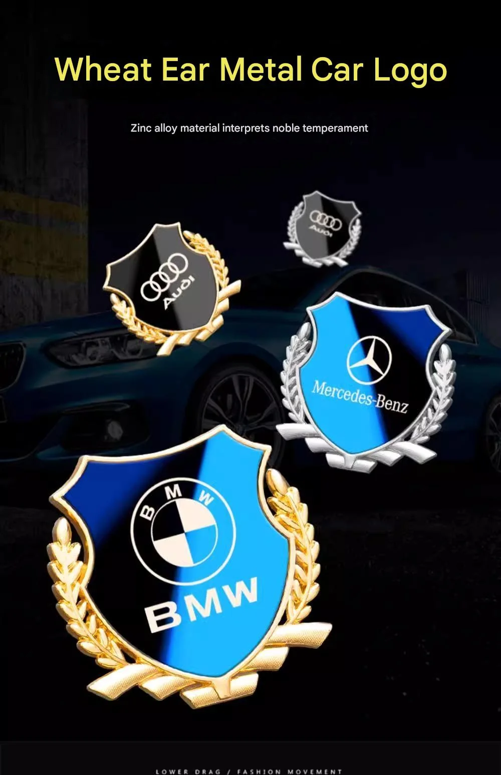 Car body metal decorative stickers