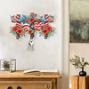 Diamond Painting Wooden Independence Day Flag & Rose Hook for Home Decor