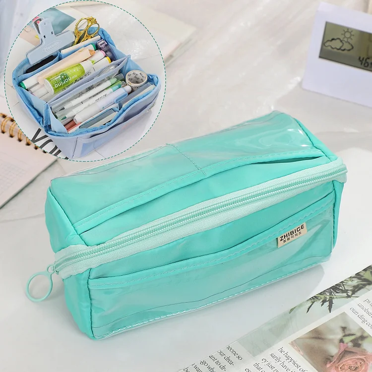 Journalsay 1 Pc 10 Layers Prism Large Capacity Pencil Case Stationery Bag