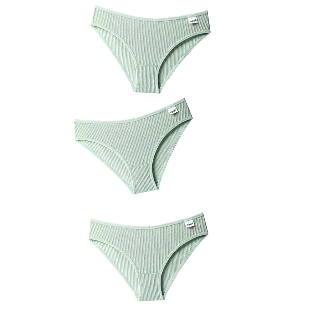 3Pcs Women's Panties Cotton Underwear Seamless Sexy V Waist Briefs Girl Low-Rise Soft Panty Women Underpants Female Lingerie New
