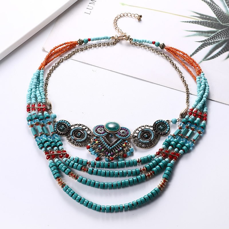 Women's New Fashion Vintage Bohemia Beaded Necklace