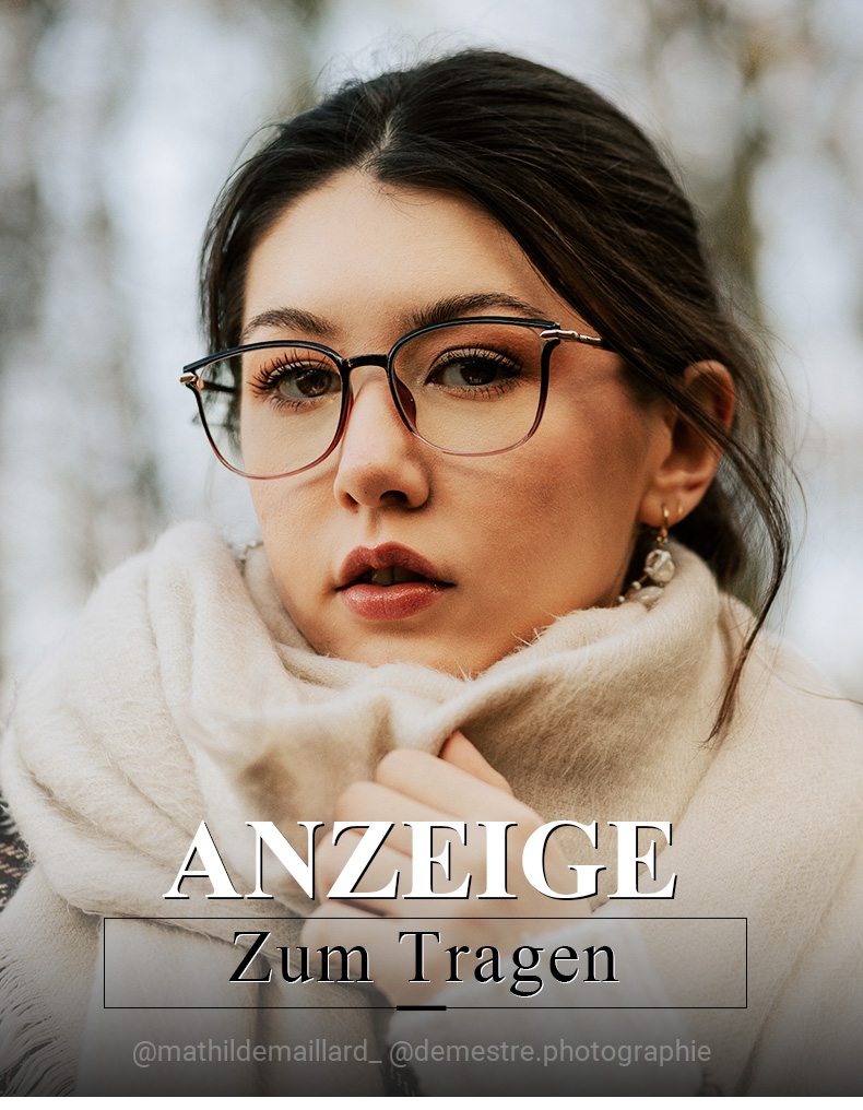 Mander Schwarz-Lila Quadratisch Brille