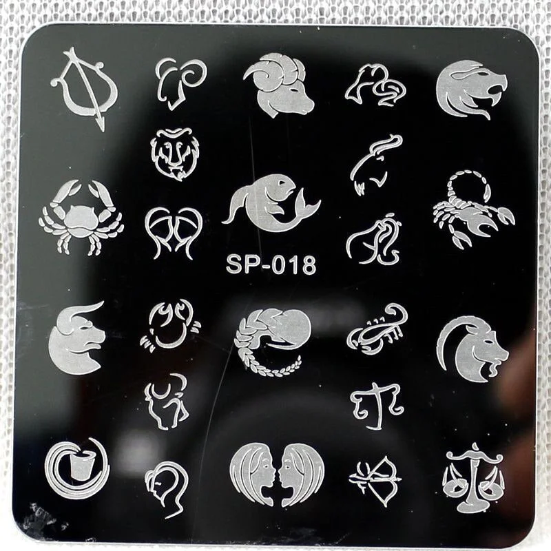 Nail Stamping Plates Cartoon Stamping Plate  SP Design Nail Art Image Plate Equipment Stamp Stamping Plates Manicure Template-Nail Inspo
