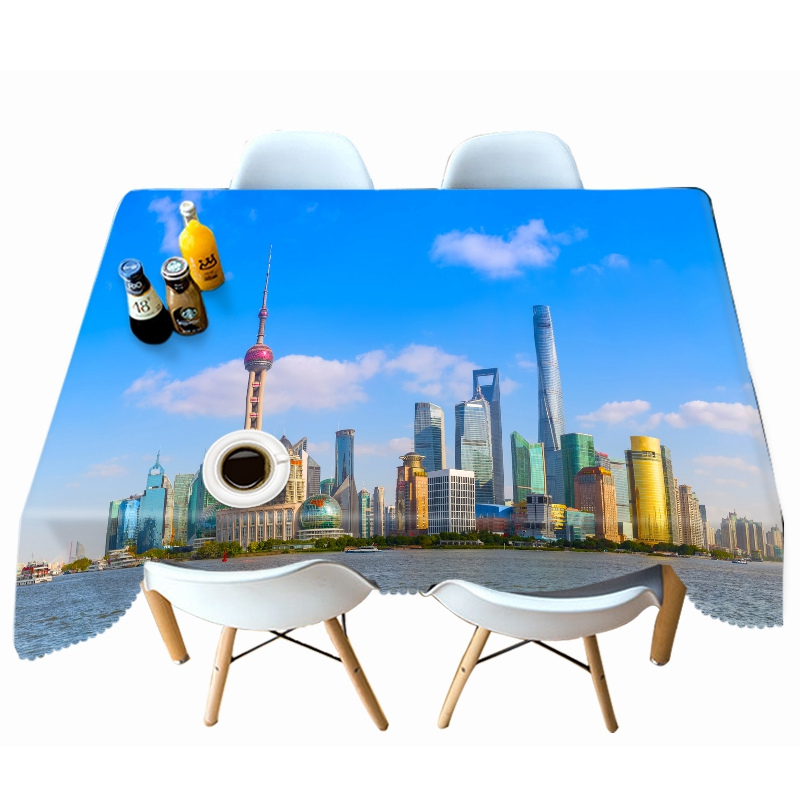 

Harbour City Nightscape - 3D Tablecloth, 140*210cm, 501 Original