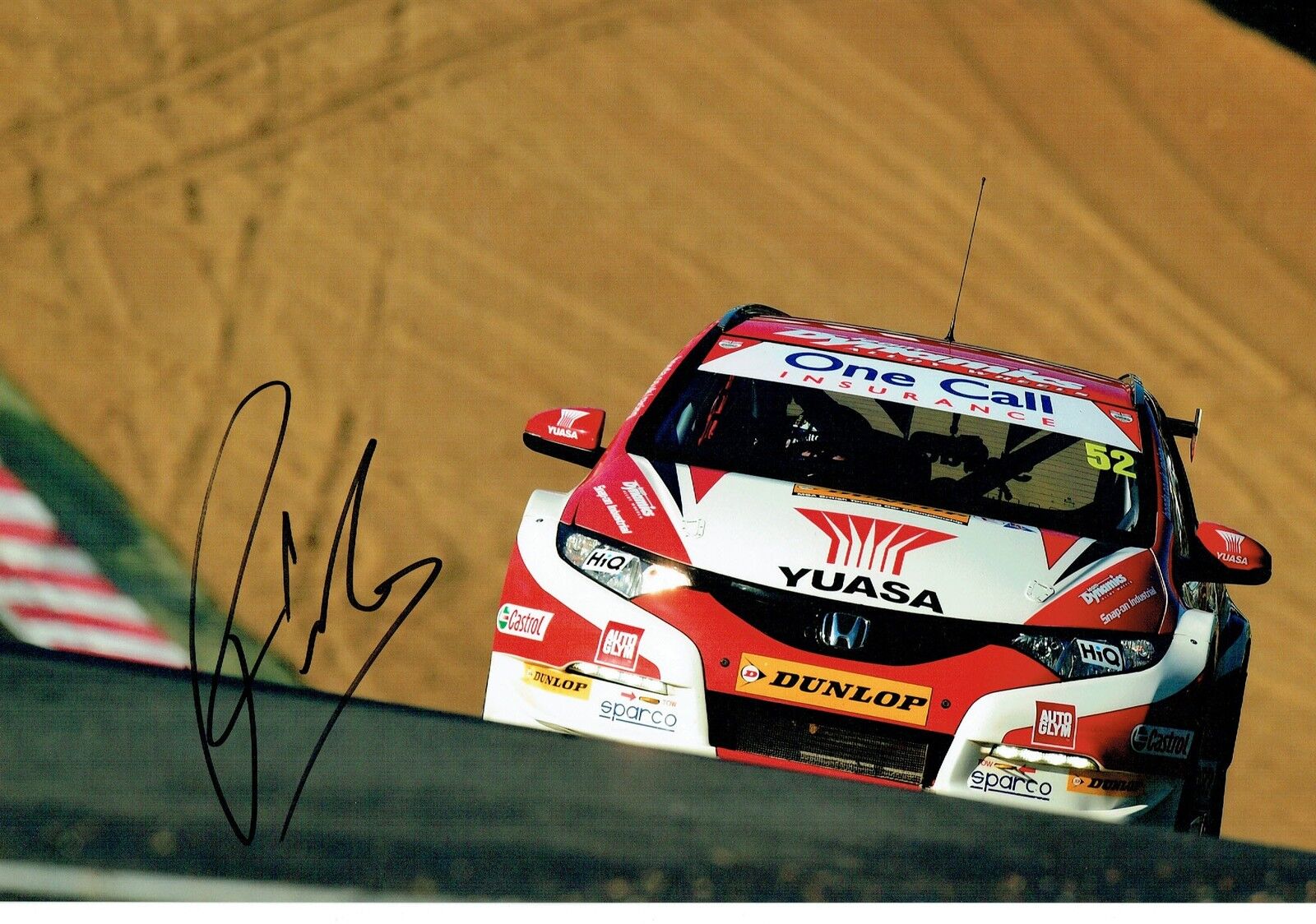 FLASH Gordon SHEDDEN Signed Autograph BTCC YUASA HONDA 12 x 8 Photo Poster painting AFTAL COA