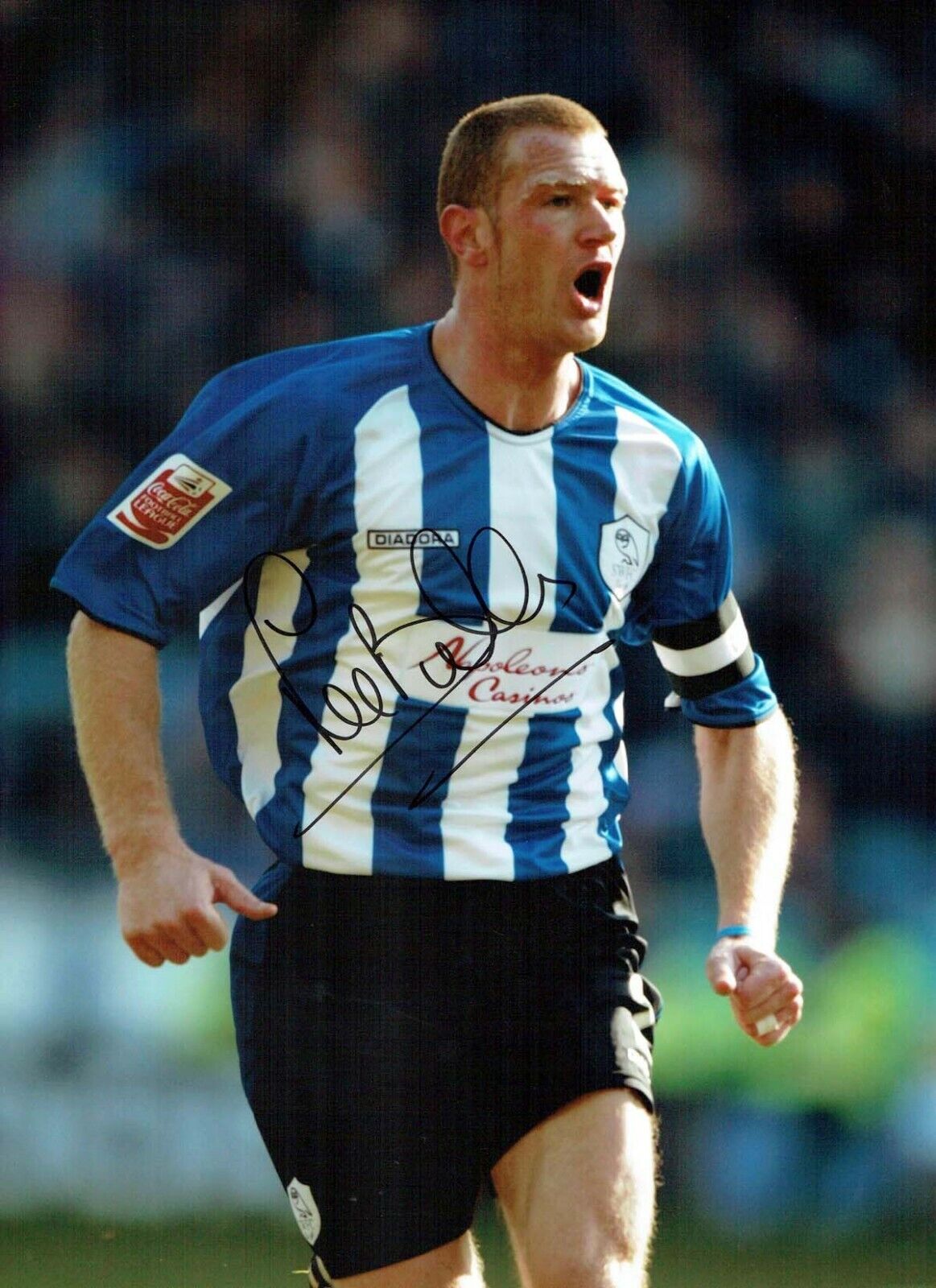 Lee BULLEN Signed Autograph 16x12 Sheffield Wednesday OWLS Photo Poster painting 4 AFTAL COA