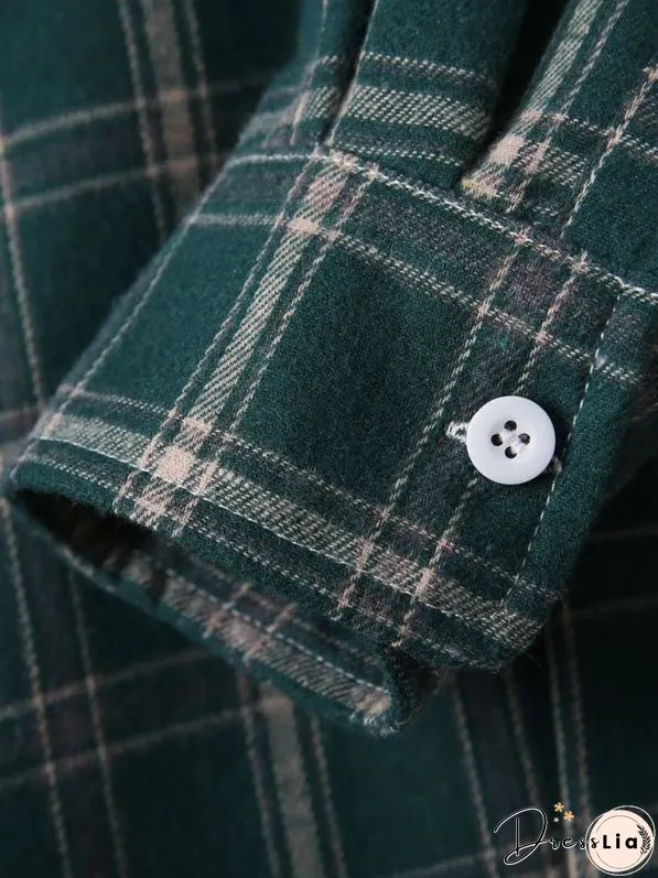 Men's Everyday Plaid Print Long Sleeve Shirt