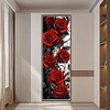 Black And Red Rose-11CT Stamped Cross Stitch 30*90cm/11.81*35.43in(Big Size)