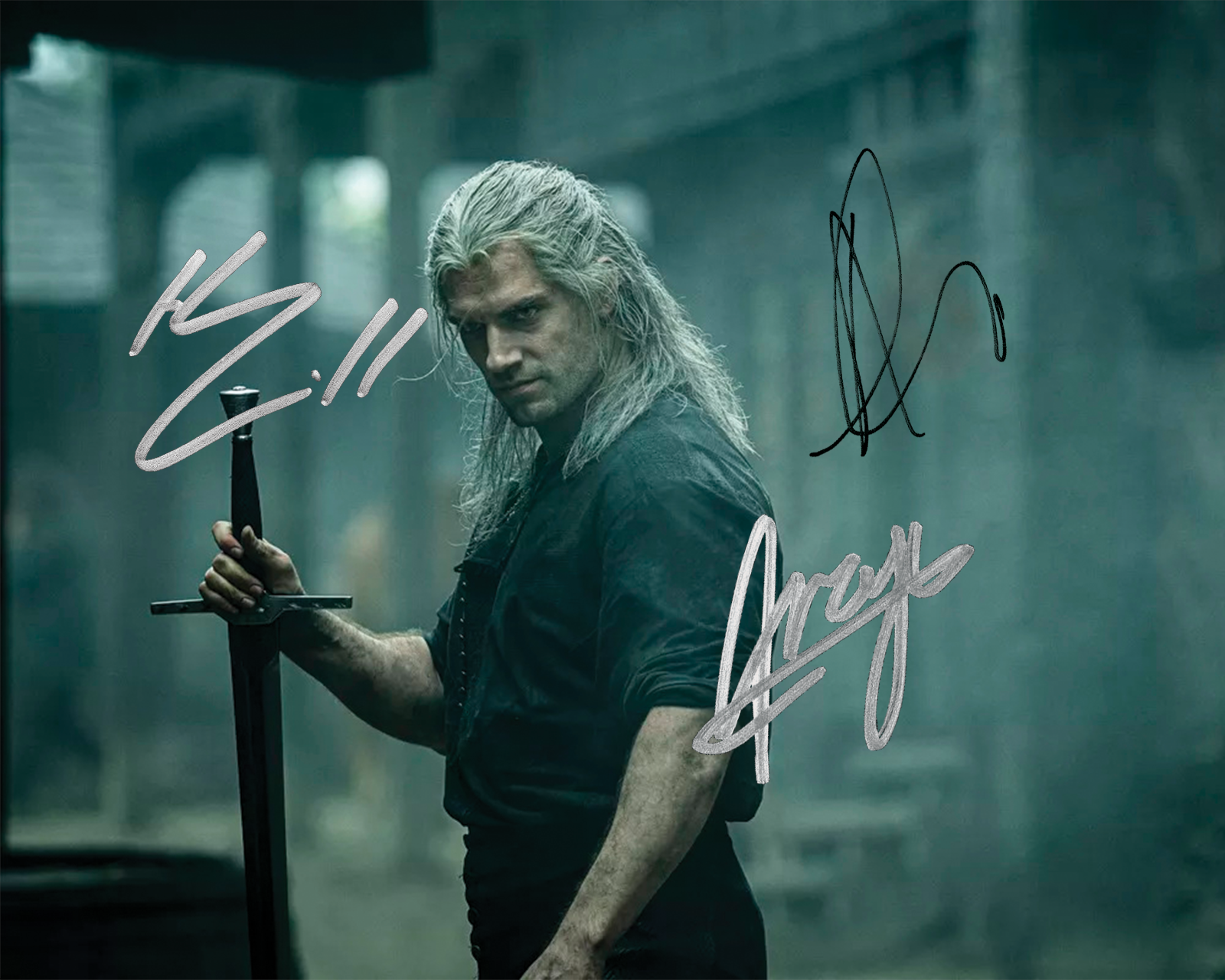 The Witcher signed Henry Cavill Chalotra 8X10 Photo Poster painting picture poster autograph RP2