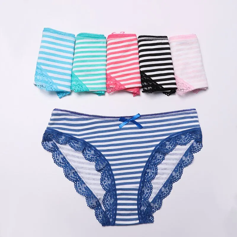 Underwear Women Panties Girl Briefs Sexy Lingeries Comfortable Cotton Shorts Underpants Solid Panty Intimates 5PCS