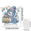 (US Local)Snowman Print DIY Desktop Diamond Art Kits for Home Office Desktop Decor