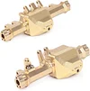 AMK TRX4 Brass Weights Set Front and Rear Portal Axle Housing Brass Gold Stable Performance Rustproof for 1/10 RC Crawler(2pcs,647g)