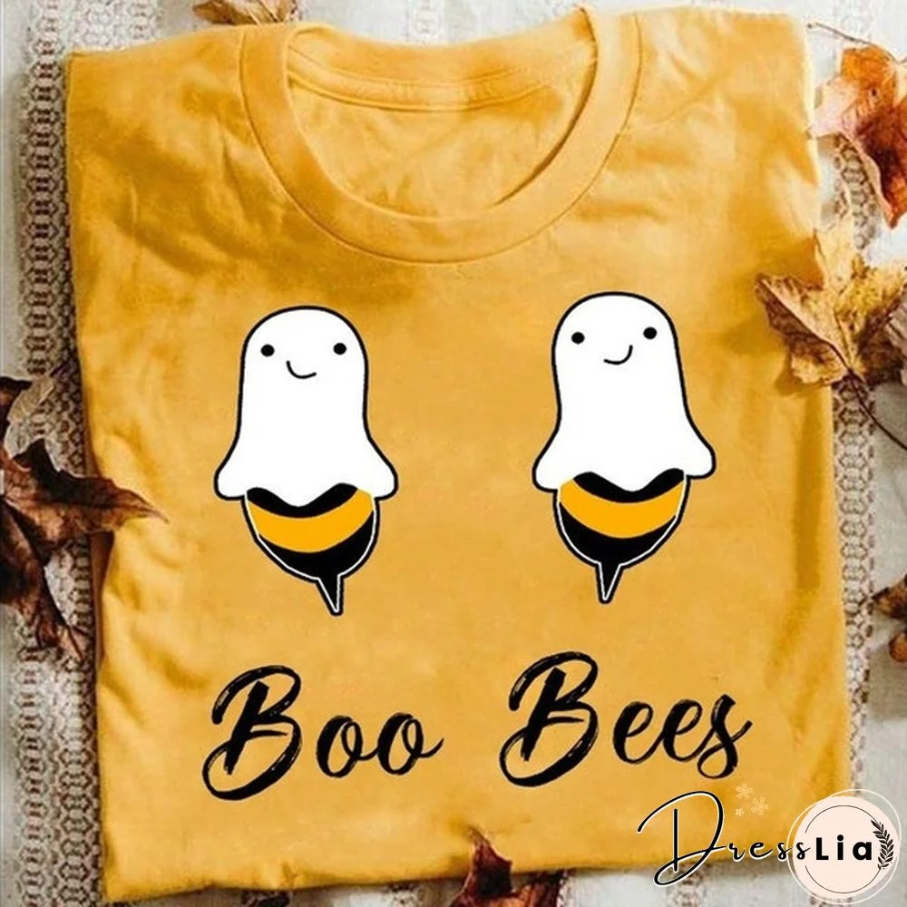 NEW FASHION Boo Bees Couples Let It Be Halloween Costume Funny Party Vintage T-Shirt for Women Men