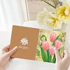 8pcs/set  DIY Postcards Flower Diamond Painting Greeting Card Includes Envelope