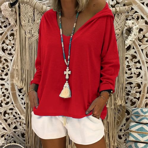 Casual Hoodie Solid Sweatershirts