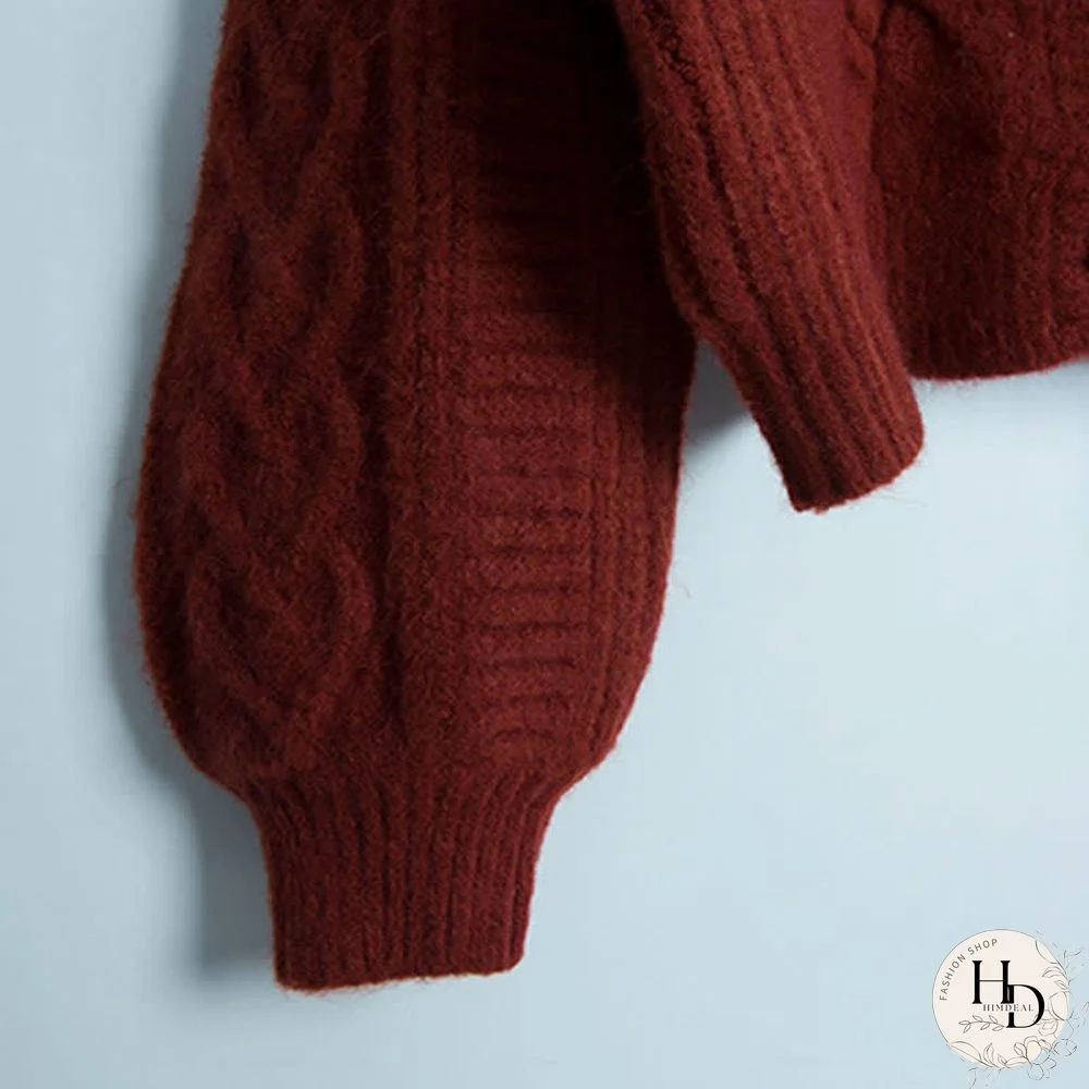 V-neck Cardigan Sweater Lapel Shirt Denim Pants Three Pieces Set