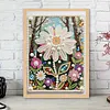 Diamond Painting-DIY Sparkling Special Shaped Pearl Drill White Daisies(30x40cm)