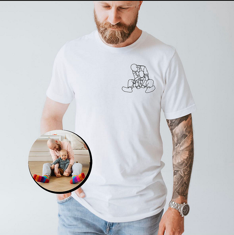 Custom Dad Embroidered Sweatshirt with Kids Names sleeve