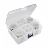4Psc Pumpkin +8Pcs Round Bottles Diamond Painting Containers Multi Purpose Portable Plastic Case Box with Stickers & Compartments Arts Crafts Storage Bottle for Hardware Rhinestone (8PCS)