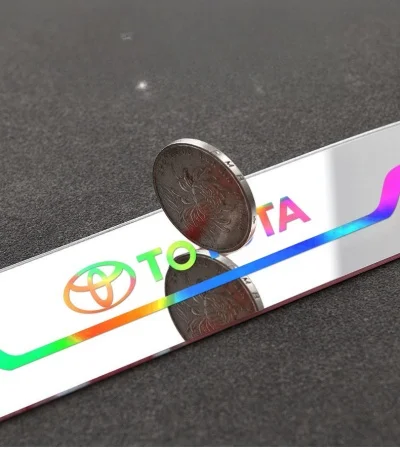 Acrylic mirror laser car welcome door sill strip(4PCS)